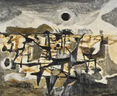 Landscape by Roy Turner Durrant, Oil on board, sold Jul 2024