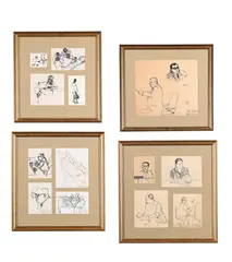 Un delegates by Angela Conner, Ink Variously inscribed Various sizes, the largest, offered Jul 2024