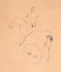 Horseman by John Skeaping, Ink, sold Jul 2024