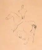 Horseman by John Skeaping, Ink, sold Jul 2024