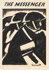 Study for 'the messenger' by Jacob Kramer, Pen, ink and wash, sold Jul 2024