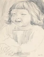 Study of jackie by Jacob Epstein, Charcoal, offered Jul 2024