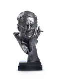 Ian fleming by Angela Conner, Bronze composite, sold Jul 2024