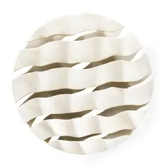 Chiasma by Angela Conner, Marble dust, resin, stainless steel and perspex, offered Jul 2024