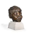 Third portrait of jackie (raggamuffin) by Jacob Epstein, Bronze with gold patina, offered Jul 2024