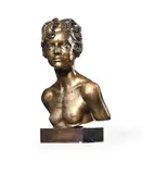 Charmaine by Enzo Plazzotta, 1966, Bronze with gold patina, sold Jul 2024