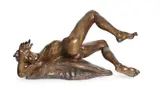 Icarus by Enzo Plazzotta, Bronze on wooden base, offered Jul 2024