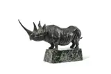 Rhinoceros by David Wynne, Bronze with a black patina, sold Jul 2024