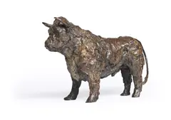 Standing bull by Marzia Colonna, Bronze, sold Jul 2024