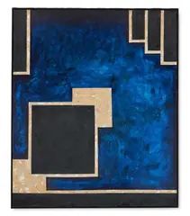 Untitled (blue abstract) by Andrew Taylor, Oil on canvas, sold Jul 2024
