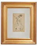 Boy with stick by Will Owen, Pencil, sold Jul 2024