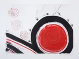 Escargot by Terry Frost, Etching with aquatint printed in red and black, sold Jul 2024