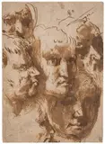 Circle of by Agostino Carracci, Pen and brown ink, brown wash, on sturdy laid paper without watermark, sold Jul 2024