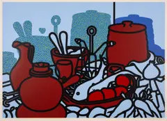 Untitled by Patrick Caulfield, Screenprint in colours, sold Jul 2024