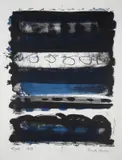Black and Blue Stripes by Patrick Heron, Lithograph printed in colours, offered Jul 2024