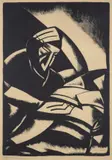 The Philosopher and Self-Portrait by Jacob Kramer, pencil, sold Jul 2024