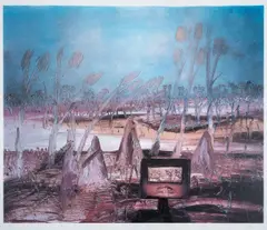 Ned Kelly by Sidney Nolan, pencil, sold Jul 2024