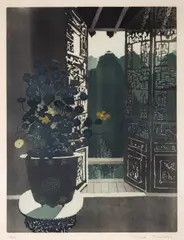 Nasturtiums by Patrick Procktor, pencil, sold Jul 2024