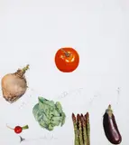 Vegetables V by Jim Dine, Lithograph printed in colours with collage, sold Jul 2024