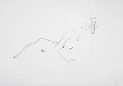 Kate Moss 2000 by Tracey Emin, etching, sold Jul 2024
