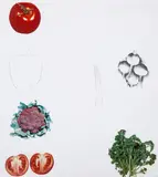 Vegetables IV by Jim Dine, Lithograph printed in colours with collage, sold Jul 2024