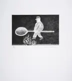 Riding Around on a Cooking Spoon by David Hockney, Etching with aquatint, sold Jul 2024
