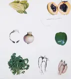 Vegetables VIII by Jim Dine, Lithograph printed in colours with collage, sold Jul 2024
