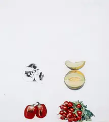 Vegetables VII by Jim Dine, Lithograph printed in colours with collage, sold Jul 2024