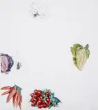 Vegetables VI by Jim Dine, Lithograph printed in colours with collage, sold Jul 2024