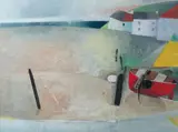 Refuge by Keith Purser, mixed media on board, sold Nov 2024