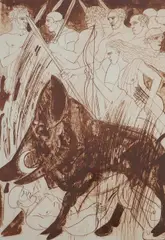 The Kalydonian Boar by Elisabeth Frink, etching, sold Nov 2024