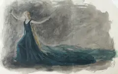 Tilly Losch as The Wanderer 1933 by Pavel Tchelitchew, watercolour, sold Nov 2024