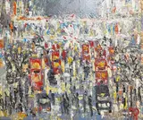 Evening London by Michael Quirke, 2012, oil on canvas, sold Nov 2024