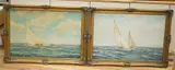 Yachts at sea by M.G Friedrich, oil, sold Nov 2024