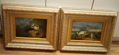 Terriers ratting by J Langlois, oil, sold Nov 2024