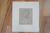 Study of a young woman by William Shackleton, pencil, sold Nov 2024