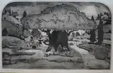 s proof etching, ‘Anderida oak by Graham Clarke, etching, sold Nov 2024