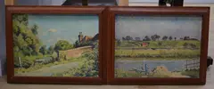 Riverscapes by Colonel Frederick Beddington, oil, sold Nov 2024