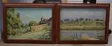 Riverscapes by Colonel Frederick Beddington, oil, sold Nov 2024