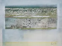 Guru I by Janet Pierce, mixed media on paper, sold Nov 2024