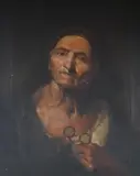 Study of an elderly woman holding spectacles by G. Smith, oil on canvas, sold Nov 2024