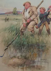 In the rough by Lawson Wood, 1922, Wood, sold Nov 2024