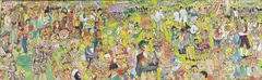'Crowds at the last Cheshire show at Tatton Park by Pat Cooke, ink and watercolour, sold Nov 2024