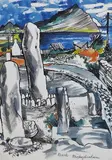 “Riask” by Rigby Graham, ink and watercolour, sold Nov 2024