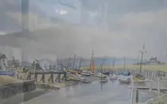 Rye harbour by Ethelbert White, watercolour, offered Nov 2024