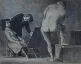 The Drawing Lesson by Edward Ardizzone, lithograph, sold Nov 2024