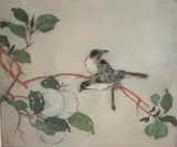 Colour drypoint etching by Elyse Ashe Lord, etching, sold Nov 2024