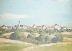 Argenton-Chateau by Methuen R.A., oil on board, sold Oct 2024