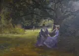 The Proposal by Lilian Elizabeth Rands, 1892, oil on canvas, sold Oct 2024