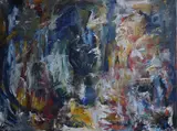 German expressionist by Sylvia Goebel, oil on canvas, sold Oct 2024